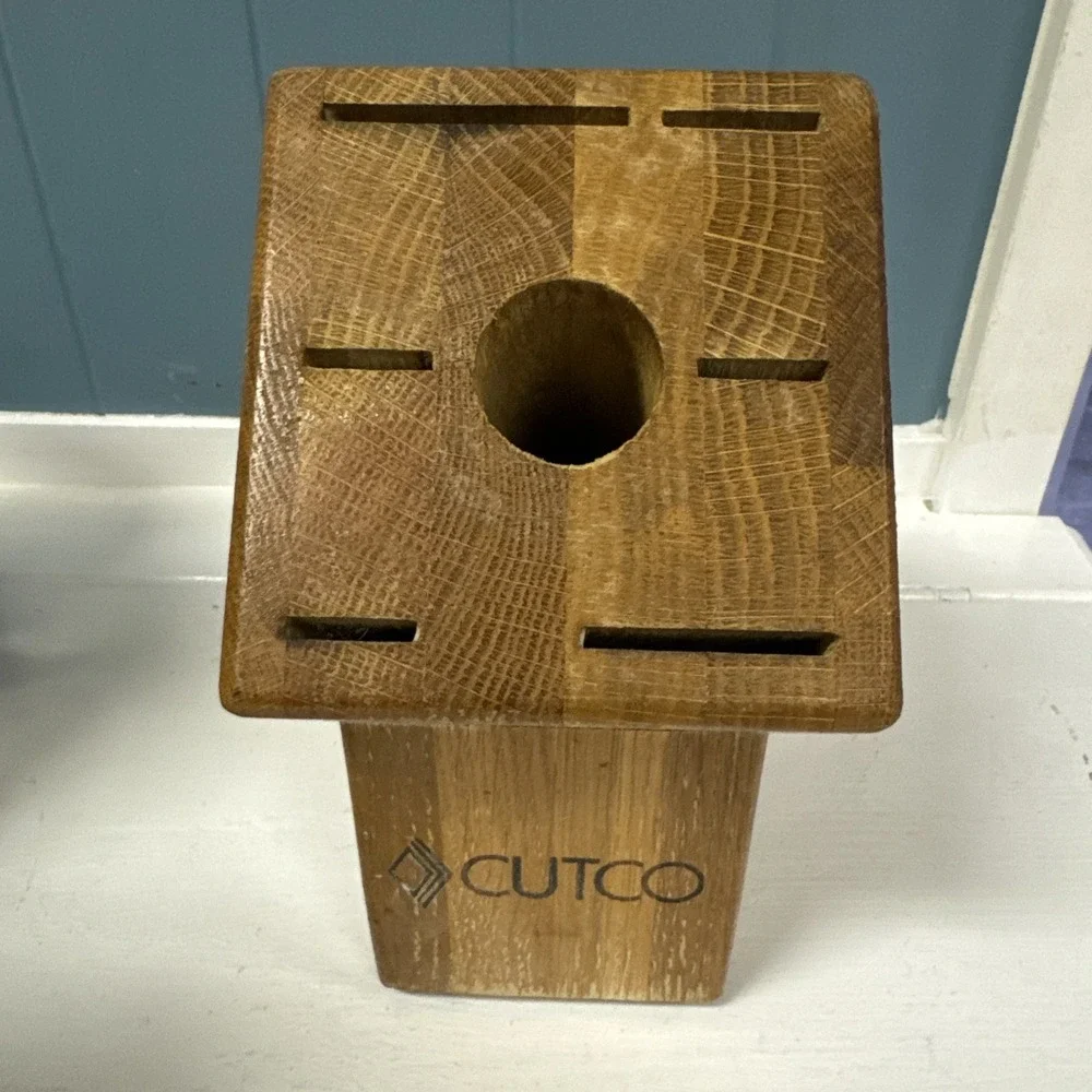 CUTCO Knife Block‎ 7 Slot Galley Set Honey Oak Made in the USA BLOCK ONLY